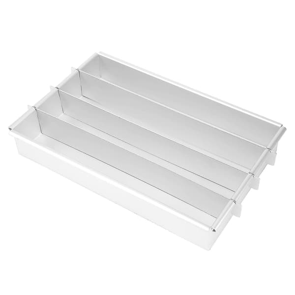 Battenberg Battenberg cake mould, commercial weight anodised aluminium, silver A-FA-