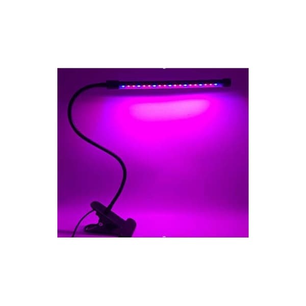 Full Spectrum LED Grow Light with 1 Timer, 3H/9H/12H Function, 9 Adjustable Brightness, 18W, 72 LEDs, Single Head, UV Light for Bonsai Plant Growth