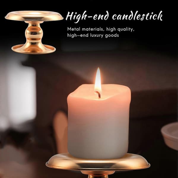 2 pcs Metal Candlestick Gold Candelabra Wedding Candle Holder Exquisite Candlestick Table Home Party
