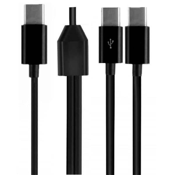Flexible USB C Splitter Cable for Simultaneous Charging, Data Transfer, USB C Cable, Travel Charging Cable 0.5 meters 1 with 2 0.5 meters 1 with 2