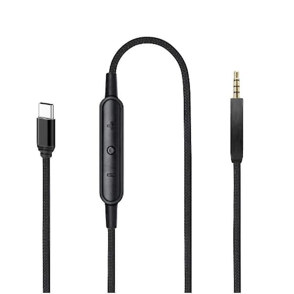 USB-C til 2,5 mm han-kabel til QC25/QC35/QC35II/QC45 hovedtelefoner med mikrofon
