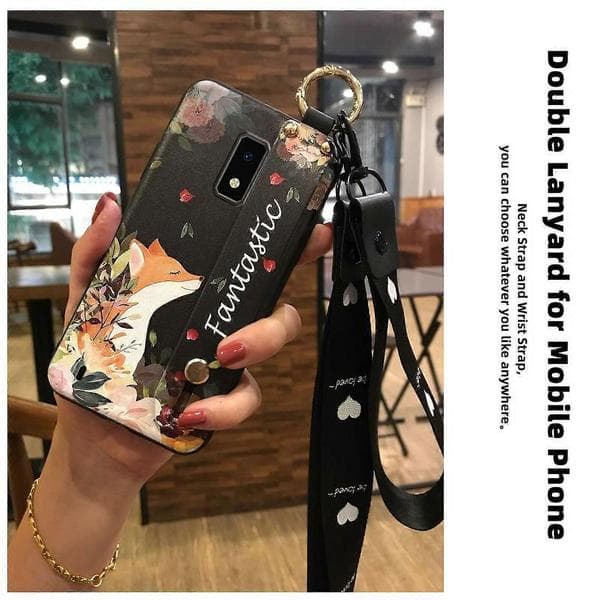 BLU View4 Phone Case with Wrist Strap, Kickstand, Waterproof and Shockproof Protective Cover - Compatible with BLU View4 Beige Beige