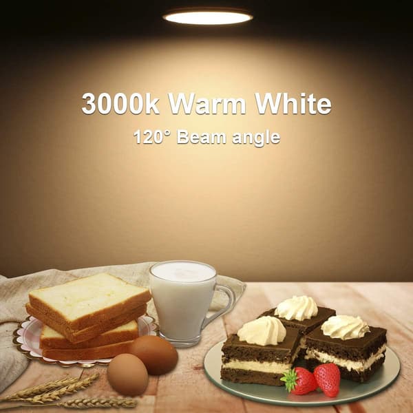 10-pak GU10 LED-pærer, 7W, varm hvid 3000K, 120° stråle