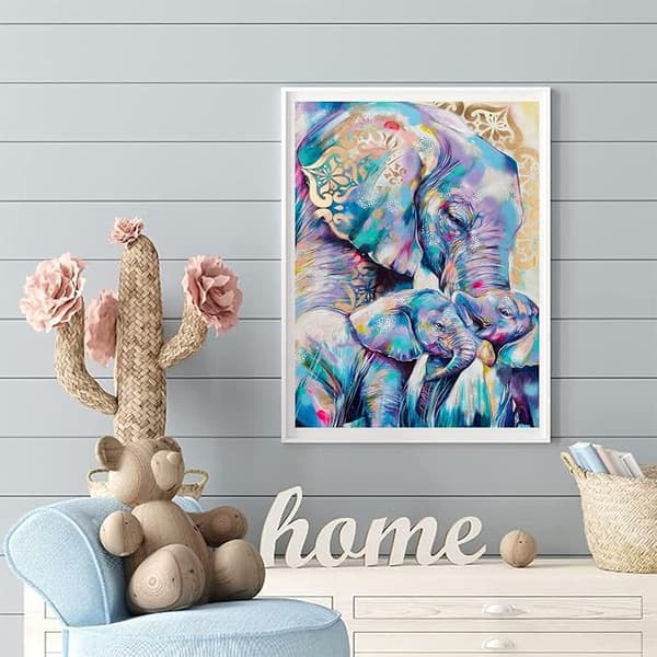 Elefant Diamantmaleri Sæt 30 * 40cm, Voksen 5D Diamantmaleri