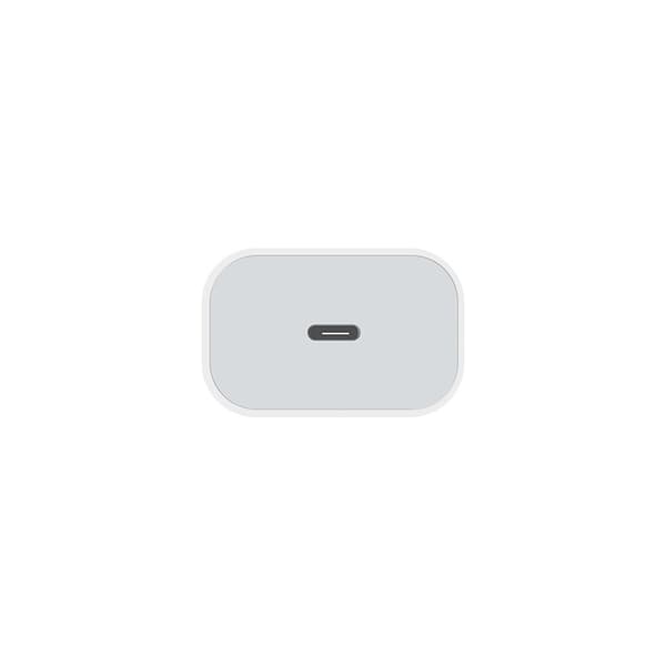 Oplader 20W iPhone 5-14 - Strømadapter - USB-C - Hurtigoplader Hvid