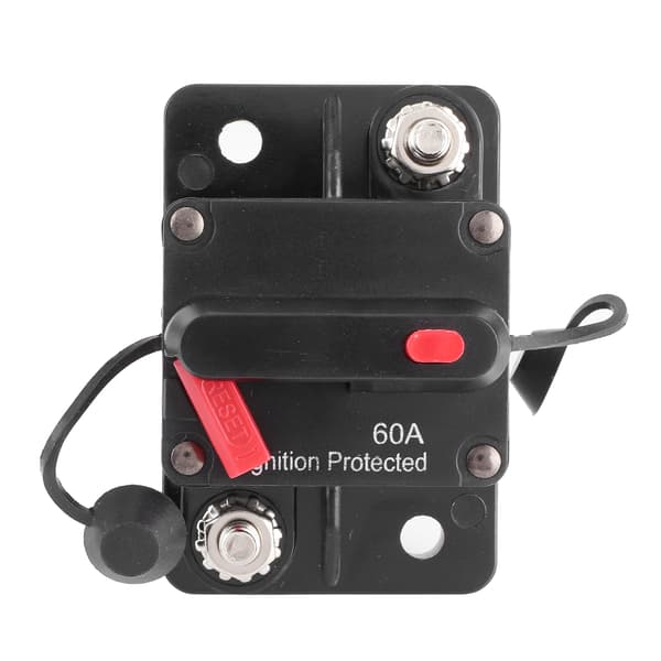 60A AMP afbryder med nulstilling 12-48V DC vandtæt til bil, autocamper, yacht