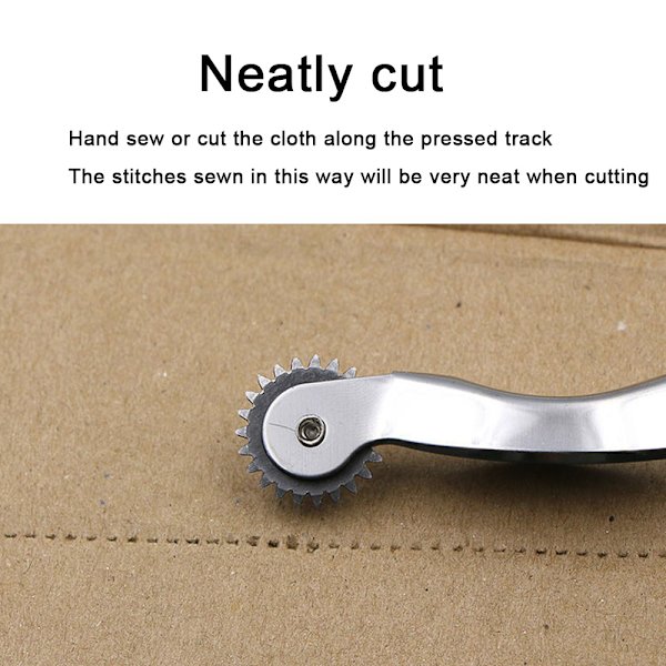 DIY Leather Fabric Tracing Wheel with Wooden Handle Versatile Sewing Tool