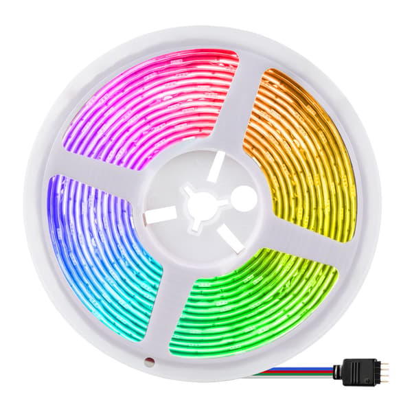 10MRGB LED-stripe, fleksibel, fjernkontroll, synkronisert med mu