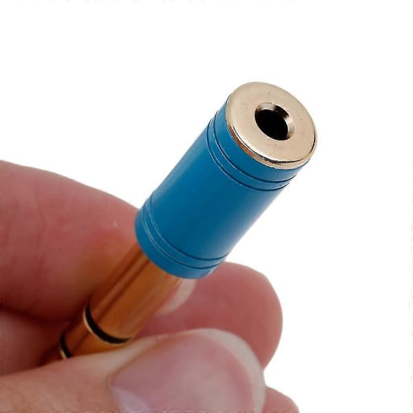 6,35 mm til 3,5 mm adapter gullbelagt 6,35 hann til 3,5 hunn pluggkonverterer