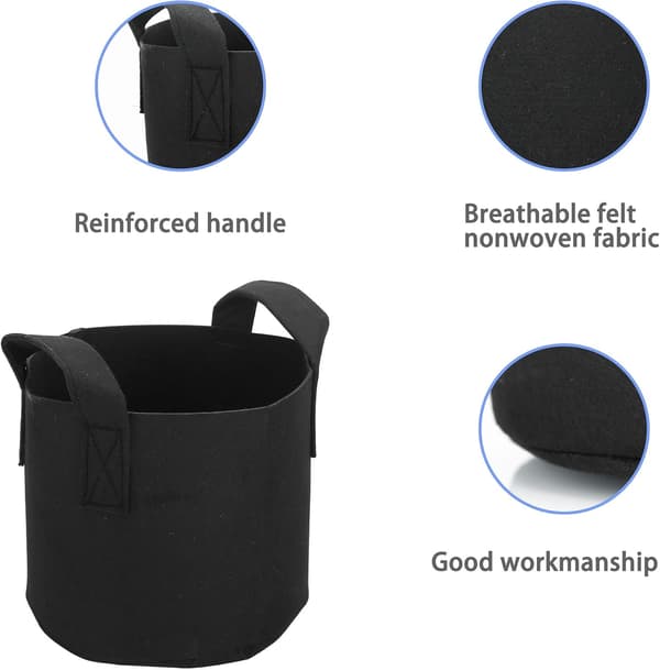10-pack odlade väskor i non-woven tyg 26 liter - 7 gallon - 35 x 3