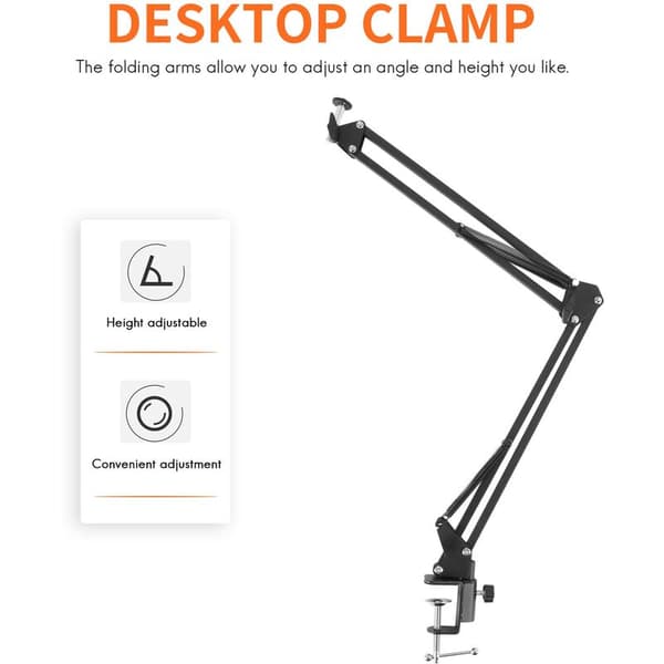 Adjustable Desk Clamp Suspension Scissor Arm Mount Holder for Logitech C922 C930E C930 C920 C615 Webcam