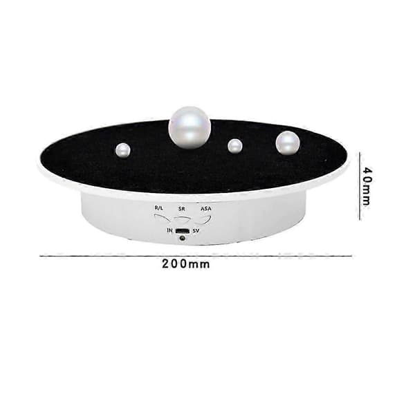 Rechargeable Automatic Rotating Jewelry Display Video Electric Turntable Panoramic Dis.