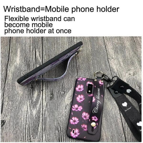 BLU View4 Phone Case with Wrist Strap, Kickstand, Waterproof and Shockproof Protective Cover - Compatible with BLU View4 Beige Beige