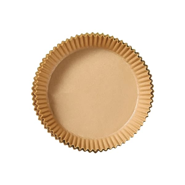 50 stycken engångs pappersinsats pappersfoder non-stick oljepapper burgerpapper bakplåtspapper för varmluftsfritös stekpanna ångkokare brun