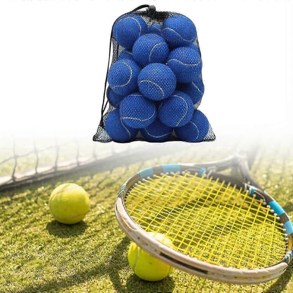 20 st Tennisbollar Elastiska Bollar Träning 2.52 \" Diameter Slitstarka Träningsbollar för Utomhussporter Tennisentusiaster [DB] Blå Blue