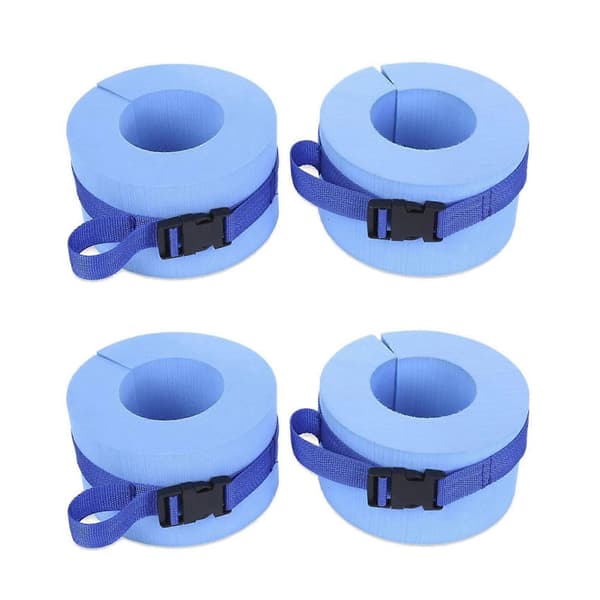 4X Simvikter Vattenmanschetter Vattenaerobics Flytring Träningsset Träning Anklar Armar blå blue