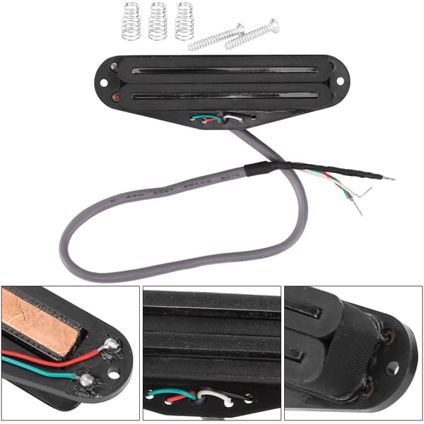 GMN07 Electric Guitar Pickup Black Dual Rail 4-Core Wire Pickup for 6-String Guitar