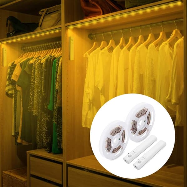 LED Dobbelt Tilstand Bevægelses Natlys, Fleksibel LED-strip med Bevægelse