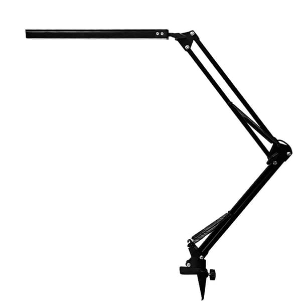 Kraftfuld LED-skrivebordslampe Øjenbeskyttelse Sort med klemme