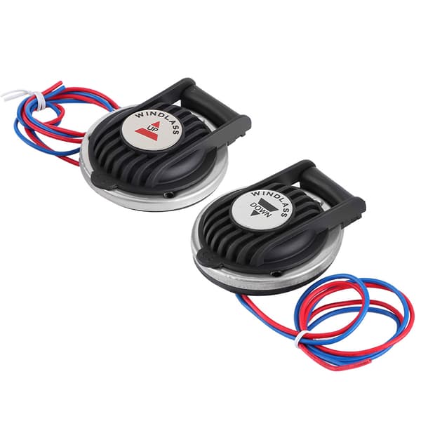 Pair Marine Windlass Foot Switch Deck Compact Boat Winch Up/Down Stainless Steel