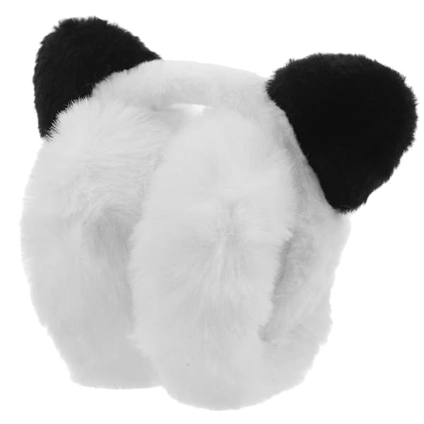 Foldbare Plys Ørevarmere Panda Legetøj Varm Beskyttelse til Vinterbrug [DB]