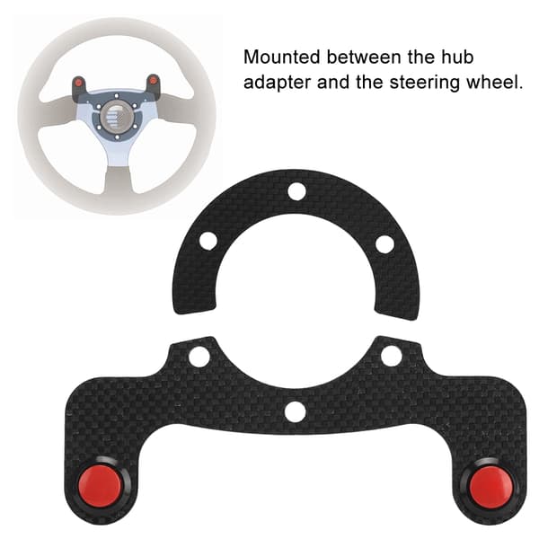 Carbon Fiber External Horn Button Kits for MOMO/OMP/Nardi/Sparco 6-Bolt Steering Wheel Double Button
