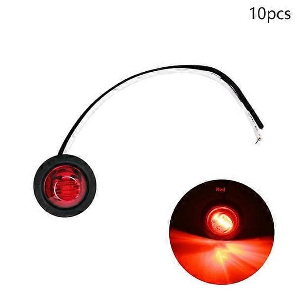 10 sidemarkeringslys indikatorlampe Rosarød og Sort Rose-red and Black