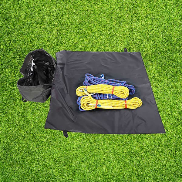 Klatrereb Kit Taske Sammenklappelig Skulderrem til Udendørs Camping Vandring (Sort)