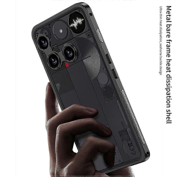 For Nothing Phone (3) 5G Bumper Case Metal Frame Heat Dissipation Cover with Lens Protector Silver