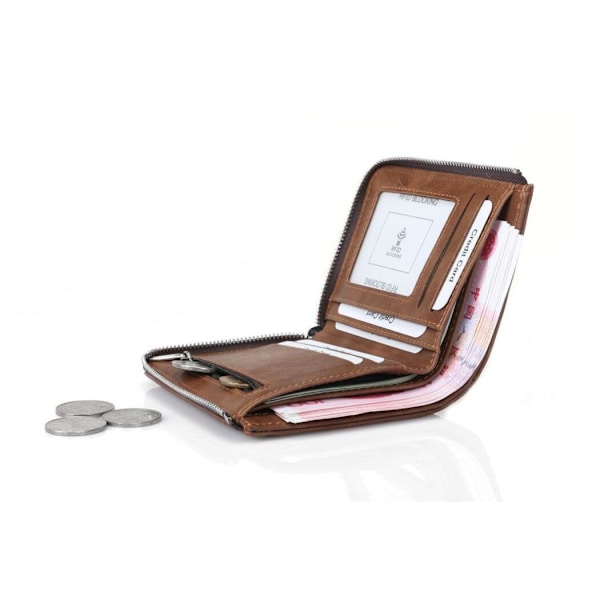 RFID-blokerende tegnebog \"Zip Wallet\" Sort Svart one size