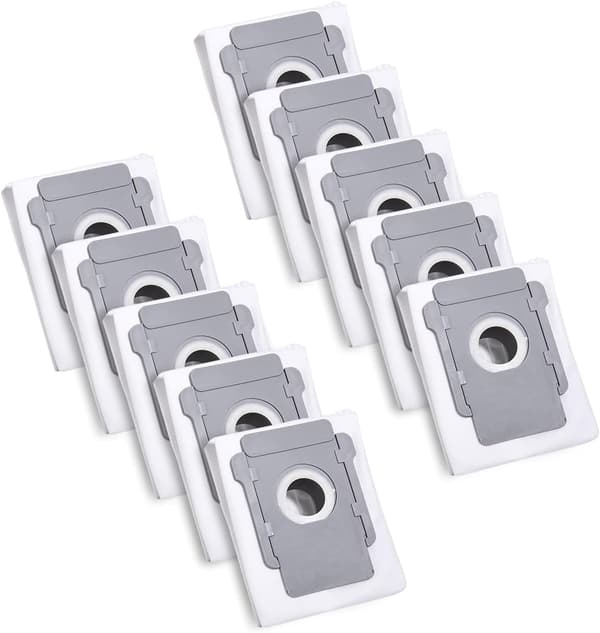 10 støvsugerposer for iRobot Roomba i7 i7+ i3 i3+ i4 i4+ i6 i6+ j7 j7+ i8 i8+S9 S9+ E5 E6 E7 Clean Base, erstatningsstøvsugerpose