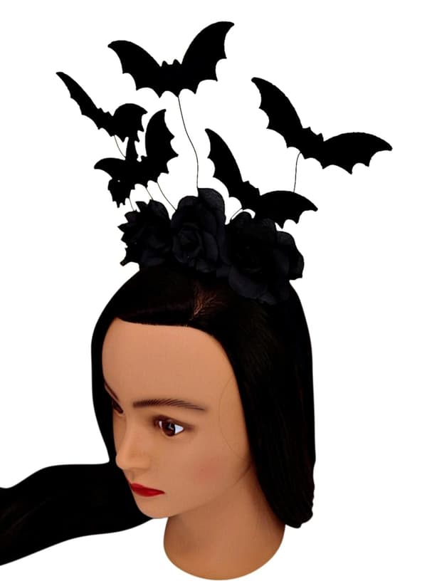 Halloween Sort Flagermus Hovedbøjle Kostumetilbehør
