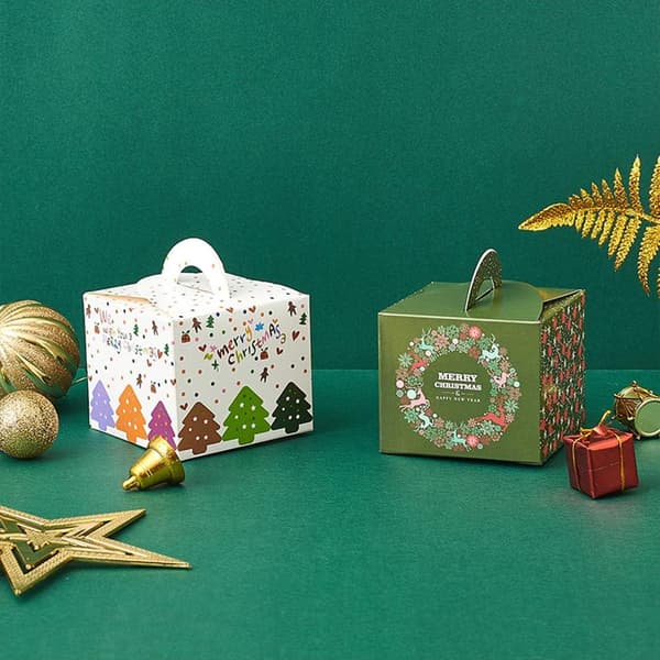 32 st Dekorativa Julgåvoraskar Julpapper DIY Presentask