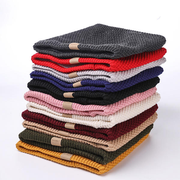 Winter Neck Warmer Snood Circle Scarf Fleece Lined Double Layer K