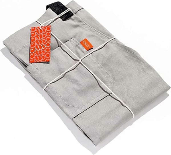 Kitchen Apron - Professional Chef or Waiter Apron for Men and Women - Adjustable Strap with Pockets and Towel Rings - Grey