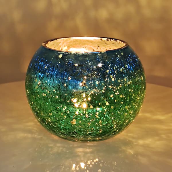 #Mosaikkglass lysestake unik designstil egnet for dekorasjon#