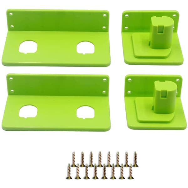 Set of 4 Tool and Battery Holders for 18V Power Tools, 18V Battery and Tool Storage Holder.