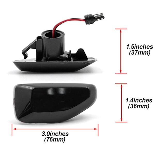 Til Duster MK2 Sandero II -MK2 MCV LED Dynamisk Sidemarkeringslys Sekventiel