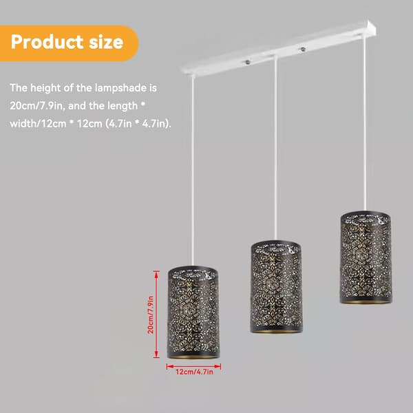 Metallic lampshade cylindrical round lampshade floral table lamp floor lamp shade 12x12x20 cm