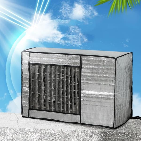 Luftkonditionering Dammsolskydd (86 x 35 - Bärbart aluminiumskydd Snö 60cm) 86x35x60cm