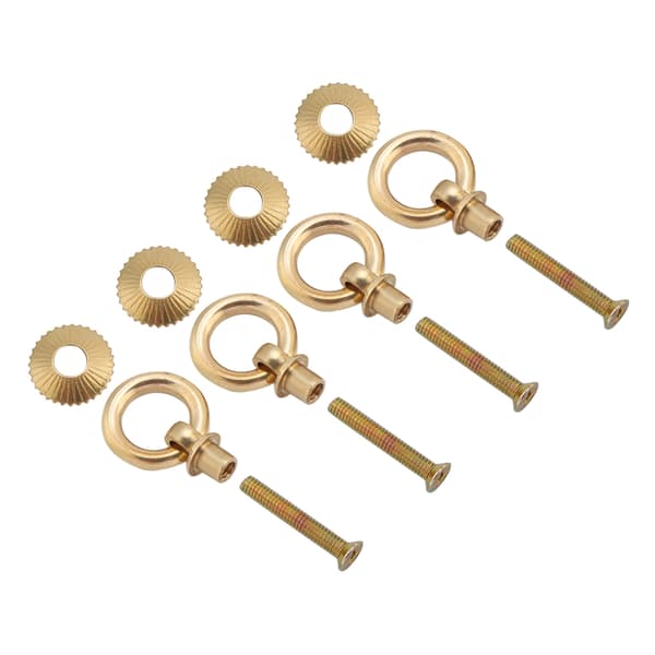 4pcs/pack Mini Simple Vintage Pull Rings Cosmetic Box Jewelry Box Fastener Handle Brass