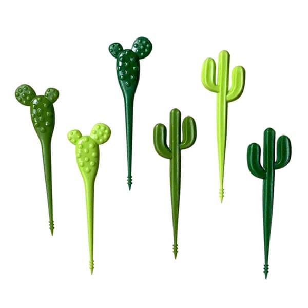 Fruktgaffel Mini Tecknad Barn Snack Tårta Dessert Fruktplockare C(6pcs)