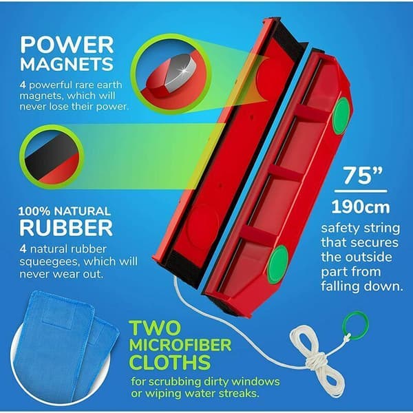 Magnetisk vinduespudser D-3 til termoruder fra 20 til 28 mm
