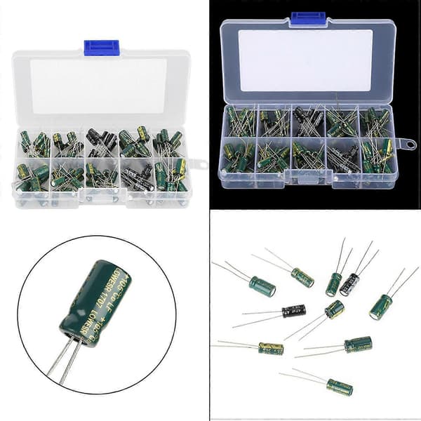 100pcs 10 Values 10V-63V 10uf-470uf DIY High Quality Audio Capacitor Assorted Kit