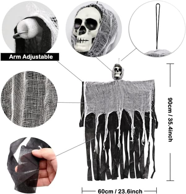 Hængende Halloween-skeletdekorationer