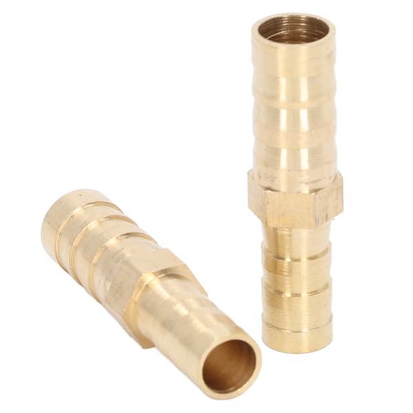 2 stk. modhagefittingsforbindelse messing slange modhagereducerende sekskantreducerende modhageforbindelse 10 mm (3/8 tomme) til 8 mm (5/16 tomme)