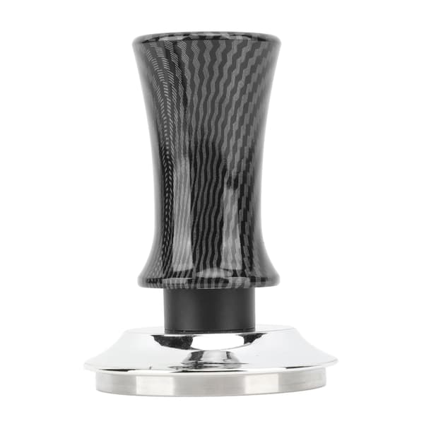 58mm Coffee Tamper, Spring Loaded Calibrated Coffee Tamper, Flat Carbon Fiber Base, Elastic Handle, Stainless Steel Bottom, Coffee Tamper Tool (SV)
