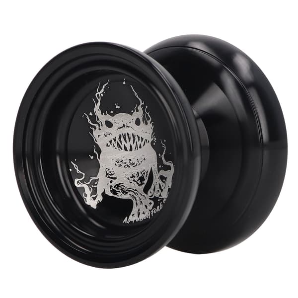 Yoyo Ball Unresponsive Aluminum Alloy Stability Advanced Yoyo with 3 Strings Glove Black