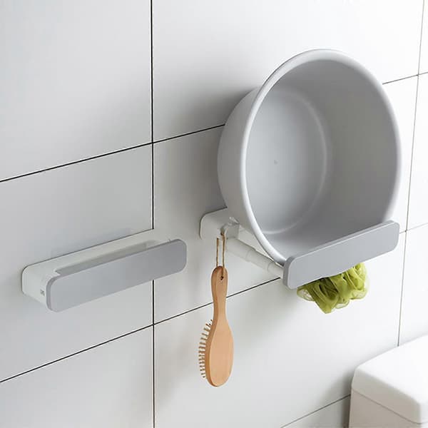 Retractable 2-in-1 Pot Lid Holder Punch-free Wall-mounted Storage Rack Holder