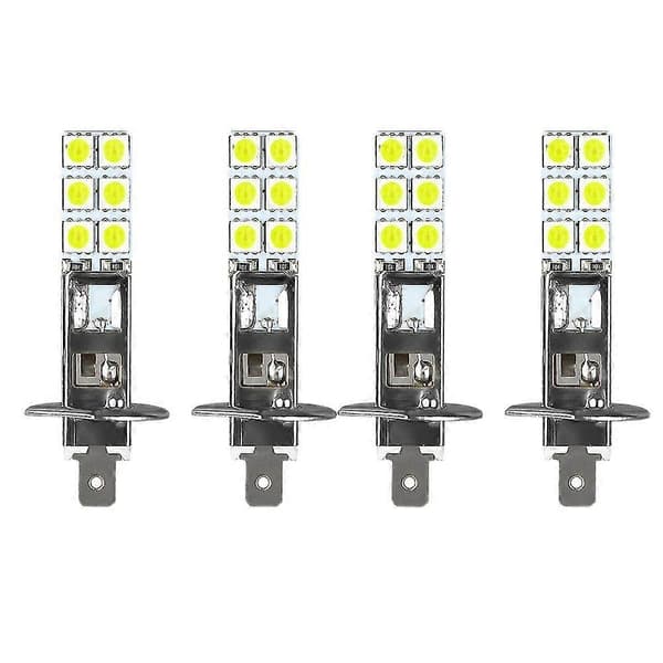 4 stk H1 6000k Superhvite 80w LED-frontlyspærer Kit Tåkelys Kjørelys